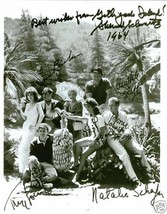 Gilligans Island Full Cast Autographed 8x10 Rp Photo Dawn Wells Bob Denver Alan - £15.71 GBP