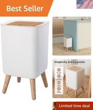Cylindrical 2.6 Gallon Trash Can – Stylish &amp; Durable, Perfect for Any Room - $55.50