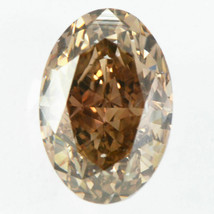 Oval Shape Diamond Real Natural Fancy Brown Color 1.26 Carat VS1 IGI Certified - £1,323.73 GBP