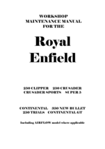 ROYAL ENFIELD 250 TRIALS, CONTINENTAL GT SERVICE WORKSHOP REPAIR MANUAL ... - $49.99