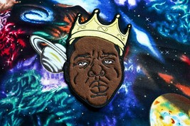 Biggie Smalls, Notorious BIG wearing a crown, LARGE Embroidered Patch - £27.93 GBP