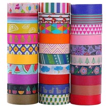 Ninico 30 Rolls Washi Tape Set - 10Mm Wide, Colorful Flower Style Design... - £15.95 GBP