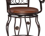 Big And Tall Copper Stamped Back Barstool With Arms By Powell Company, B... - $126.93