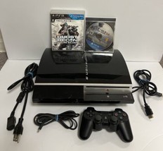 Sony Play Station 3 PS3 Fat CECHL01 Not Backwards Compatible 80GB Console Bundle - £109.53 GBP