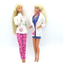 Dr. Barbie &amp; Pet Dr Dolls Set Of 2 Outfits No Shoes Blue Eyes Blonde Hai... - $11.88