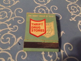 Thrift Drug Advertising Front Strike Used Match Book -Vintage - £6.39 GBP