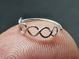 Anello al naso 10mm Infinity Twist Knot 22g (0.6mm) Anello in argento... - £6.67 GBP
