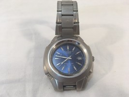 Casio Quartz Blue Face Silver Band 10 Year Battery Water Resistant 50M W... - $88.40 CAD