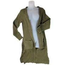 Derek Heart Womens Juniors Plus Sz 1X Green Long Sleeve Duster Cardigan Sweater - £14.93 GBP