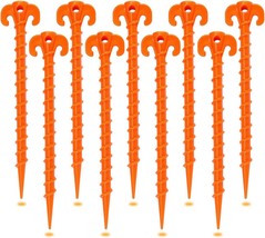 Hikemax Spiral Plastic Tent Stakes 15 Pack - 10 Inch Heavy, Gardening An... - $31.93