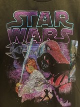 Disney Star Wars A New Hope Luke Skywalker Darth Vader Neon T-shirt Sz M - £8.29 GBP