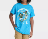 Boy&#39;s Buzz Lightyear &quot;We Don&#39;t Give Up&quot; Graphic T-Shirt ~ Blue (L - 12-1... - $8.59