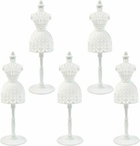 Doll Dress Forms 5-Pack Cloth Gown Plastic Mannequin Display Support Holder - $14.82