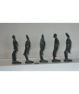 Five 4”Japanese Dancing Geisha Kimono Figurine, Bronze W/Patina Texture ... - $1,133.76 MXN