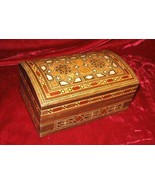 Handcfafted Walnut  Inlaid Trinket wooden Jewelry Box - $39.99