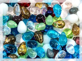 150 Czech Glass Teardrop Beads Assorted Lot Jewelry Supplies 9mm Mix - £17.13 GBP