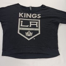 NHL KING LA Women's Gray Cotton Cropped Pullover Sweatshirt Size Large  image 12