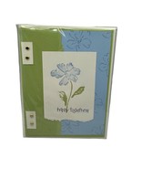 Handmade Greeting Card With Floral Design and Happy Together Text - $4.94