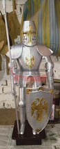 Knight Templar Armor Suit (Mini) With Spear &amp; Shield 2/3 Feet decorative  - £299.62 GBP