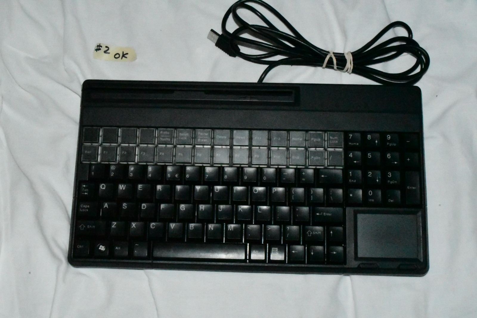 Cherry SPOS USB POS Keyboard Trackpad SPOS G86-62411EUAGSA TESTED 517BK w4a - $59.15