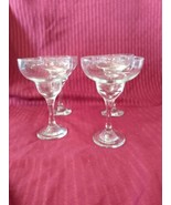 Stemmed Margarita Ice Cream Dessert Glasses, Set Of 4 EUC Great for Craf... - $17.30