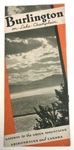 1940s-1950s Burlington on Lake Champlain New York NY Advertising Travel Brochure - £14.39 GBP