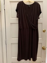 EUC Mossimo Brown Short Sleeve Midi Dress Size 2X - £11.87 GBP