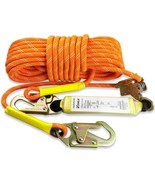 Fall Protection Safety Rope 50Ft Heavy Duty Vertical Roofing Rope With A... - €44,16 EUR