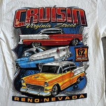 Cruisin Virginia Street 2017 Reno Nevada T Shirt Sz Small White Hot Rods... - $14.80