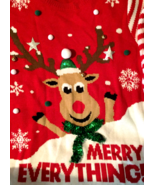 Christmas sweater size XXL women, red with reindeer &amp; bells New with Tags - $13.12