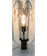 Vintage Hollywood  Regency Cherub Waterfall Prism Accent Lamp - $215.60