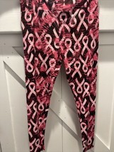 LULAROE LLR TALL&amp;CURVY LEGGINGS BREAST CANCER AWARNESS #699 - £32.24 GBP