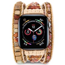 Handmade Watch Band Compatible for Apple Watch Band 38/40/41mm Boho Brac... - £15.81 GBP