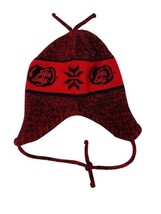 Jelly Belly Winter Beanie Ear Cover Ski Hat Red Black Medium Size - $9.89