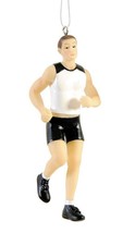 Gallerie Ii 4&quot; Hand Painted Resin Male Runner Jogger Track Christmas Ornament - £6.95 GBP