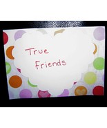 True Friends Dot Heart Card , Handcrafted scrap happy card - £3.91 GBP