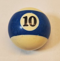 Billiards Pool Ball #10 Blue White Stripe 2¼&quot; Replacement Piece Crafts V... - $10.54