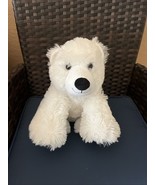 2015 Build A Bear Plush White Polar Bear Black Nose Black Eyes Fluffy 13” - $18.76
