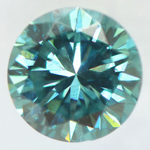 Fancy Blue Diamond Round Cut Loose 0.87 Carat VS2 Natural Enhanced IGI Certified - £988.93 GBP