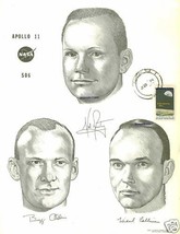 Neil Armstrong Buzz Aldrin &amp; Michael Collins Signed Autograph Rp Photo Apollo 11 - £14.13 GBP