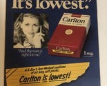 1988 Carlton Cigarettes Print Ad Advertisement pa22 - £5.44 GBP
