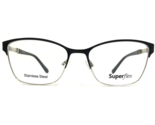 Super Flex Eyeglasses Frames SF-537 S100 Black Silver Cat Eye Square 53-... - £47.92 GBP