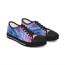 Pink on Blue Animal Abstract Women&#39;s Low Top Sneakers - £38.33 GBP