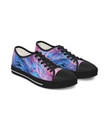 Pink on Blue Animal Abstract Women&#39;s Low Top Sneakers - £38.31 GBP