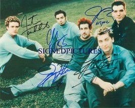 N&#39;sync All 5 Signed Autograph 8X10 Rp Photo Nsync Justin Timberlake Lance Bass + - £16.05 GBP