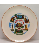 North Carolina State Souvenir Plate with 7 Landmarks 9&quot; - £6.57 GBP