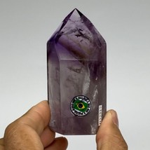 153.6g, 3.3&quot;x1.6&quot;x1.1&quot;, Natural Amethyst Tower Point Obelisk @Brazil, B3... - £119.57 GBP