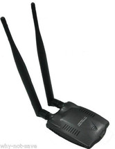 High Power 802.11B/N/G 300M USB Wireless wifi internet Adapter 1000MW 2 antenna  - £26.37 GBP
