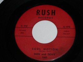 Don And Dewy Soul Motion Stretchin&#39; Out 45 RPM Record Rush Label 1002 Sonny Bono - £39.33 GBP