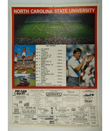 1987 North Carolina University NCSU Wolfpack Football Calendar Schedule ... - £6.19 GBP
